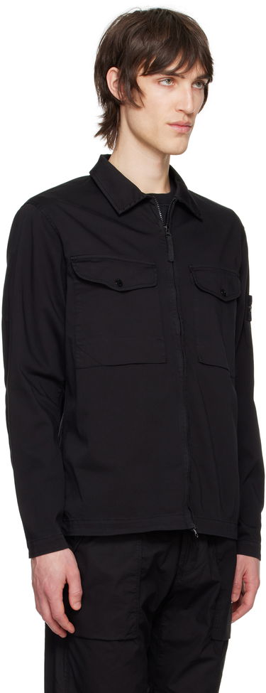 Košeľa Stone Island Stretch Cotton Overshirt Čierna | K1S15 1200128 S0012, 1