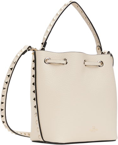 Kabelka Valentino Valentino Garavani Rockstud Grainy Calfskin Bucket Bag Béžová | 6W2B0L31VSF, 2