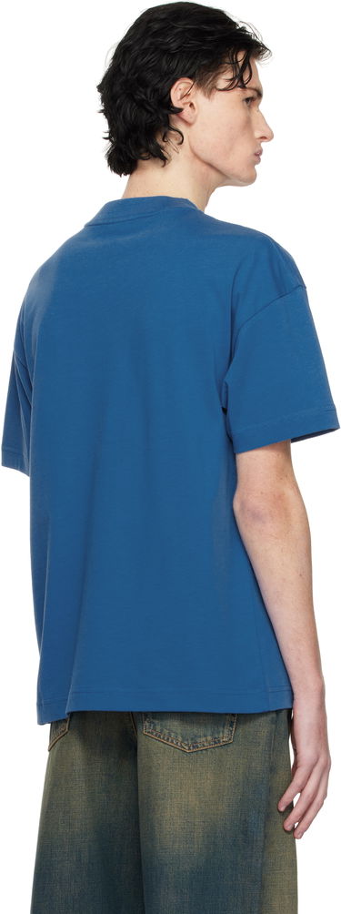 Tričko Palm Angels Flame Logo Graphic T-Shirt Modrá | PMAA001S25JER0024555, 2