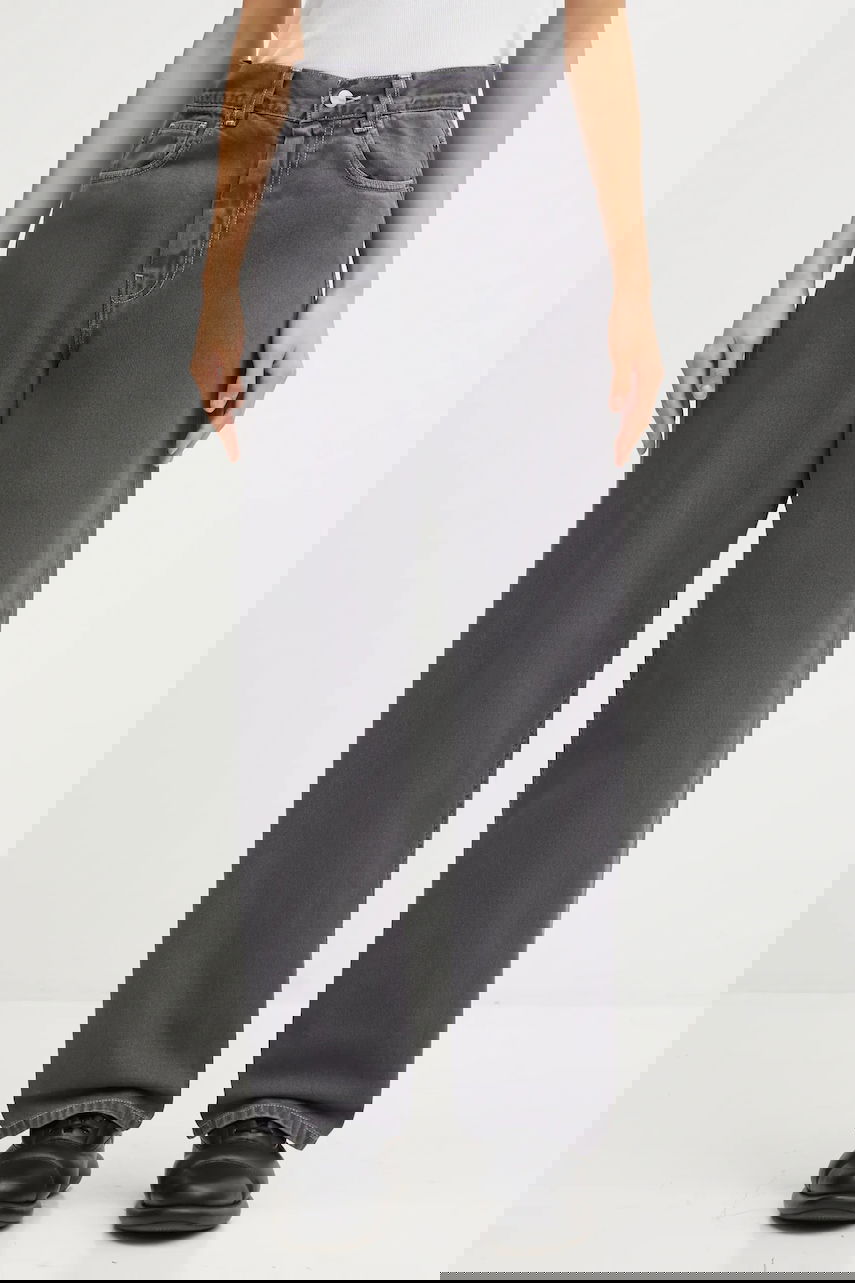 Džínsy Carhartt WIP Brandon High Waist Wide Leg Jeans Šedá | I034837.874J, 0