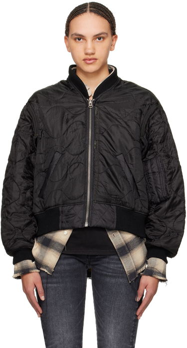 Bomber bunda R13 R13 Quilted Bomber Jacket Čierna | R13WR145-BREF, 0