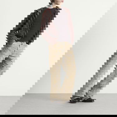 Mikina Acne Studios Kupiter Knitted Hoodie Hnedá | B60386-BPW, 4