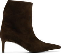 KHAITE Ona Suede Ankle Boots
