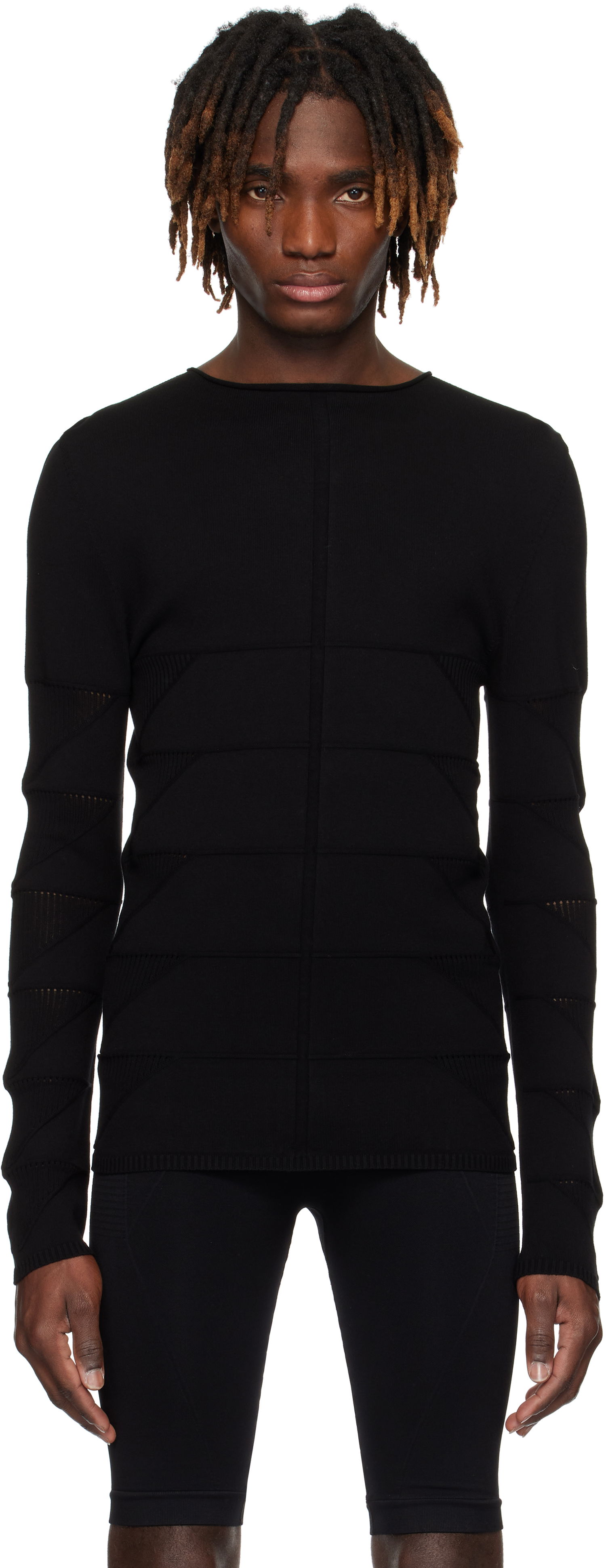 Sveter Rick Owens Rick Owens Hollywood Long Sleeve Sweater Čierna | RU01E5672 VILK, 0