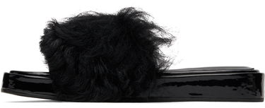 Doplnky BY FAR BY FAR Shana Furry Slides Čierna | 22FWSAHSBLTOS, 2
