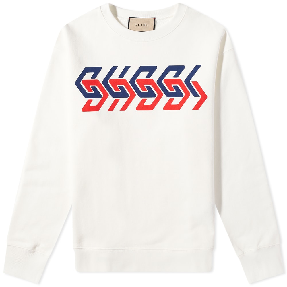 Geometric Block Logo Print Sweat