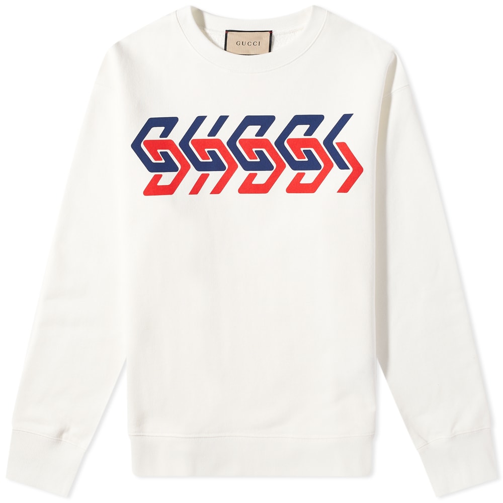 Sveter Gucci Geometric Block Logo Print Sweat Béžová | 681217-XJDV3-9275, 0