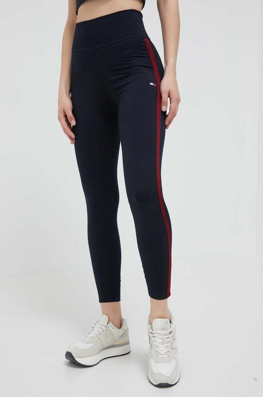 Legíny Tommy Hilfiger High Waist Split Tape Leggings 7/8 Navy | S10S101708, 0