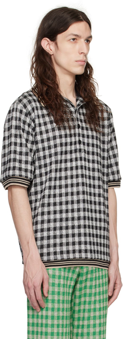 Polo tričko Anna Sui Anna Sui Checked Polo Čierna | M1023K20, 1