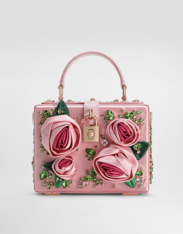 Kabelka Dolce & Gabbana Dolce & Gabbana Dolce Box Satin Handbag with Rose and Crystal Embellishments Ružová | BB5970A6N988D427, 0