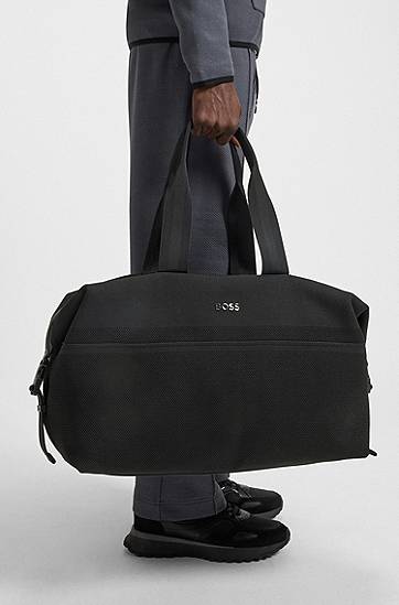 Cestovná taška BOSS BOSS Mixed-Structure Holdall Čierna | 50548308, 1