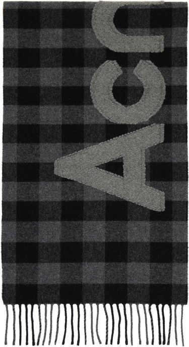 Oblečenie Acne Studios Orange Check Scarf Oranžová | CA0262-, 3