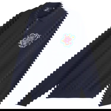 Polo tričko By Parra Flower Blob Knitted Polo Shirt Navy | 52226, 0