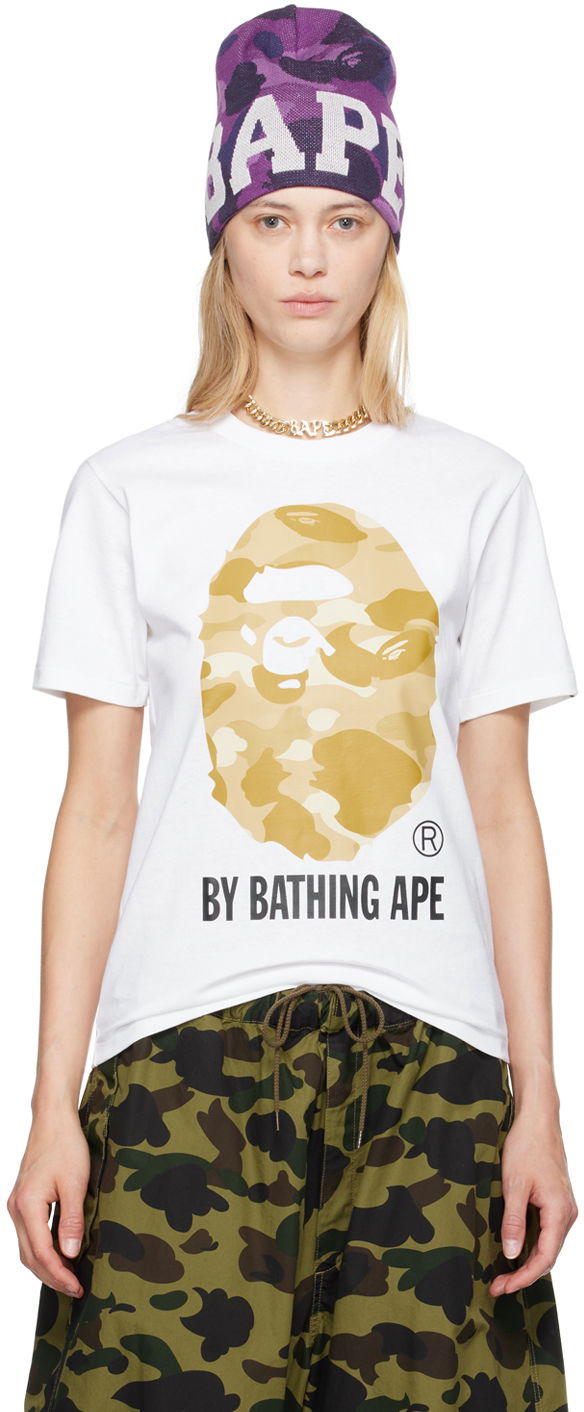 BAPE White Color Camo By Bathing Ape T-Shirt