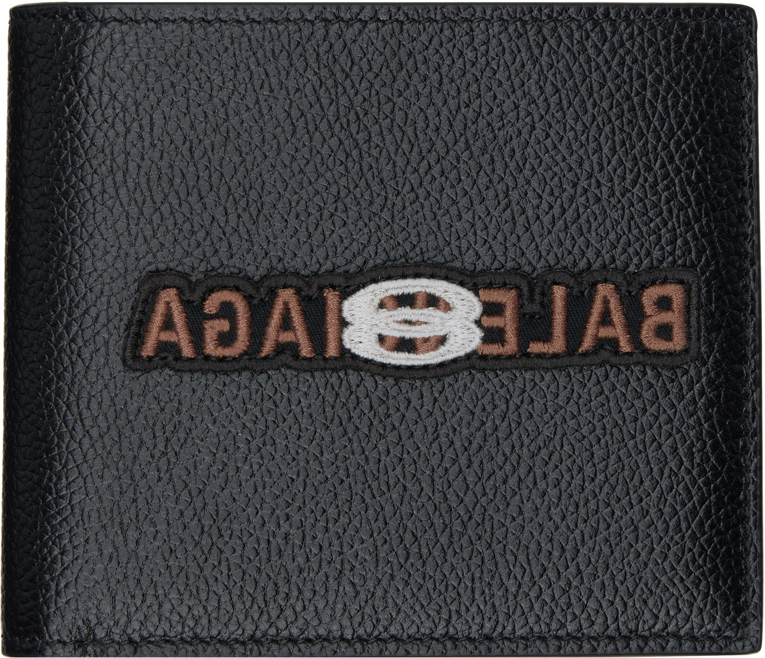 Peňaženka Balenciaga Embroidered Logo Leather Wallet Čierna | 5945492AA931000, 0