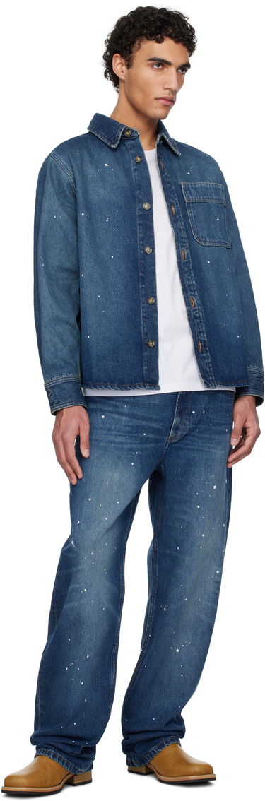 Košeľa A.P.C. A.P.C. Paint Splatter Denim Shirt Modrá | COHGL-H02709, 3