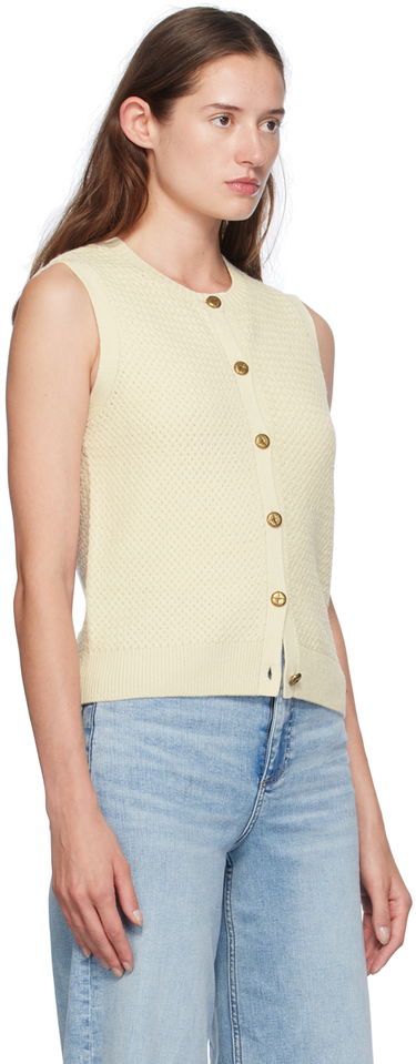 Sveter rag & bone Knit Buttoned Vest Žltá | WAS24F046UG46, 1