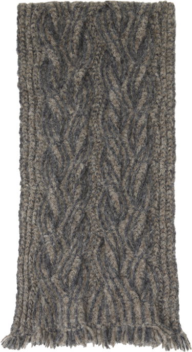 Šál Eckhaus Latta Eckhaus Latta Plait Knit Scarf Hnedá | 8111-EL-PS25-S - STONE, 0