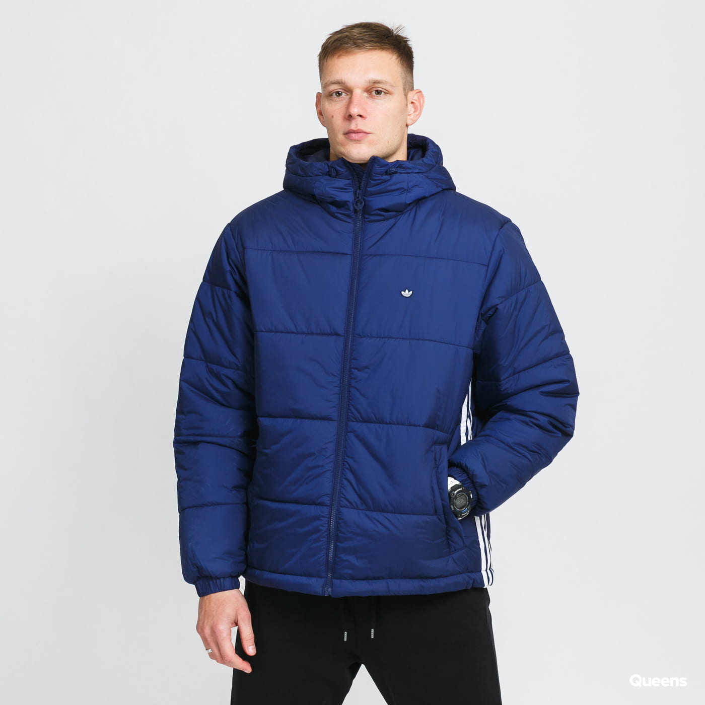 Prešívaná bunda adidas Originals Padded Hooded Puffer Jacket Navy | H13554, 0