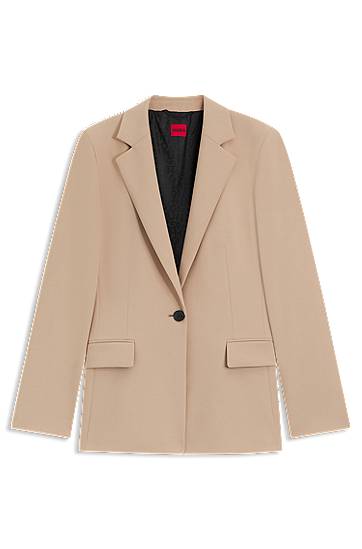 Bunda BOSS Regular-Fit Stretch Blazer Béžová | 50546778