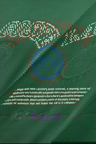 Mikina Lacoste Tennis Heritage Embroidered Sweatshirt Zelené | SH5888, 5