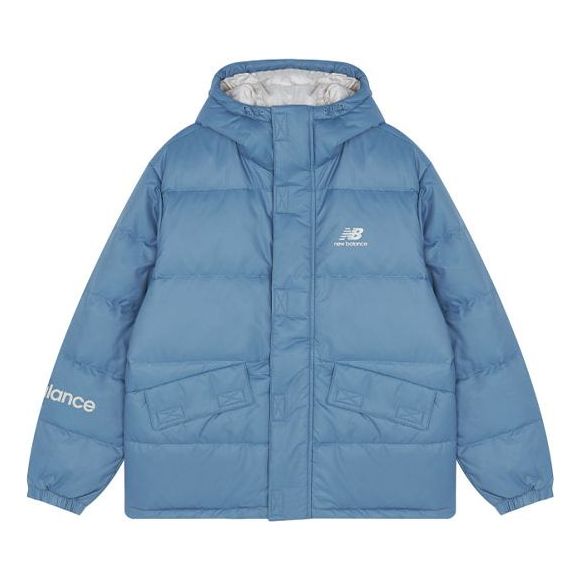 Prešívaná bunda New Balance Logo Down Jacket Modrá | AMJ13334-WAB, 0