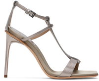 Max Mara Nappa Leather T-Strap Sandals