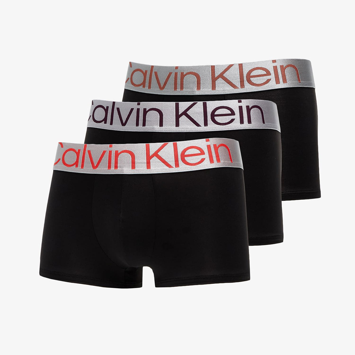 Boxerky CALVIN KLEIN Reconsidered Steel Micro Low Rise Trunk 3-Pack Čierna | NB3074A 6J4, 0