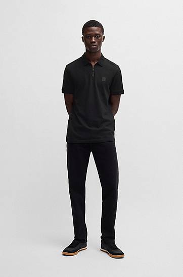 Polo tričko BOSS Slim Fit Stretch Cotton Piqué Polo Shirt Čierna | 50537507, 1