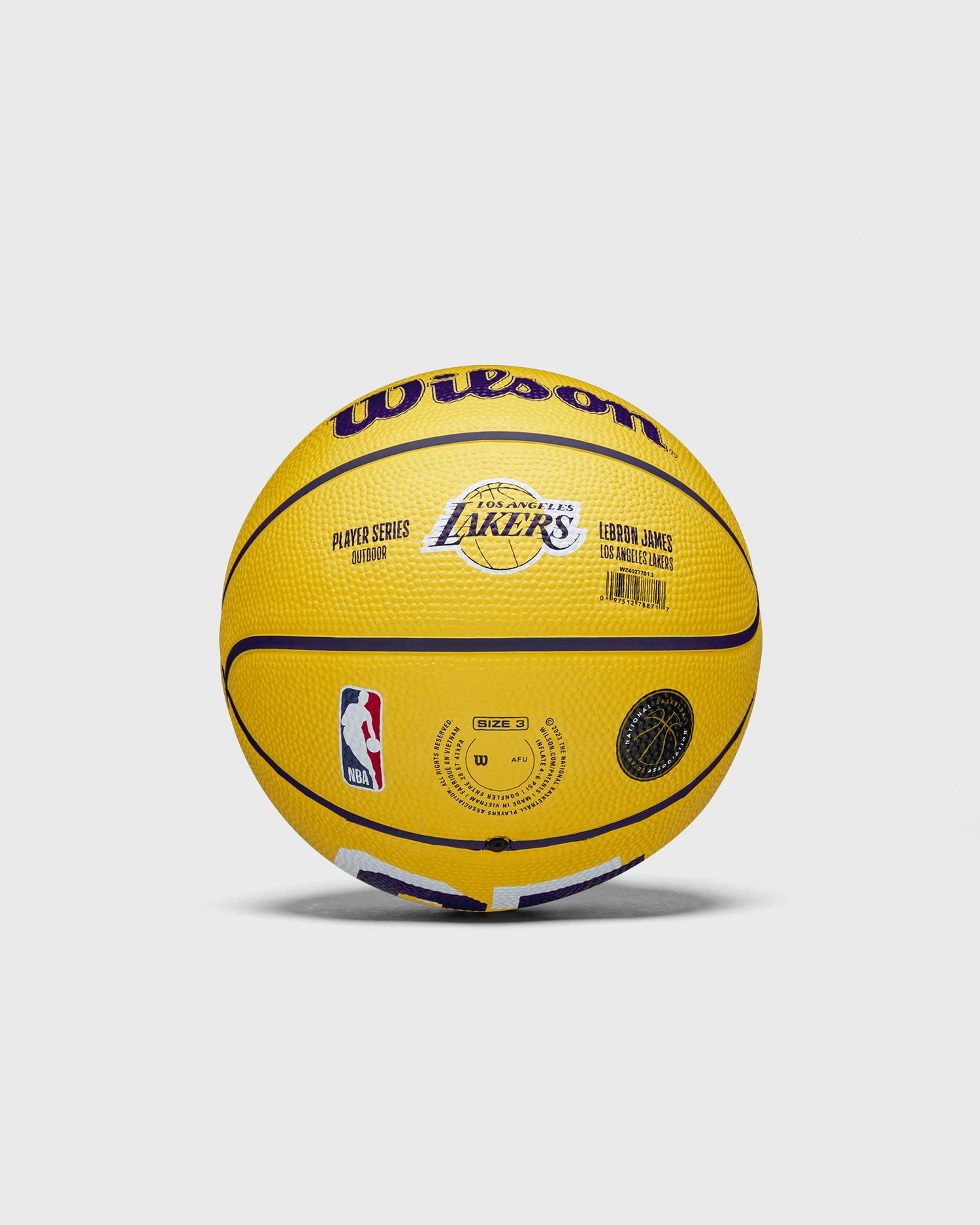 Športový doplnok Wilson Tennis LeBron James Los Angeles Lakers NBA Player Icon Player Series Outdoor Mini Basketball Žltá | WZ4027701XB3, 0