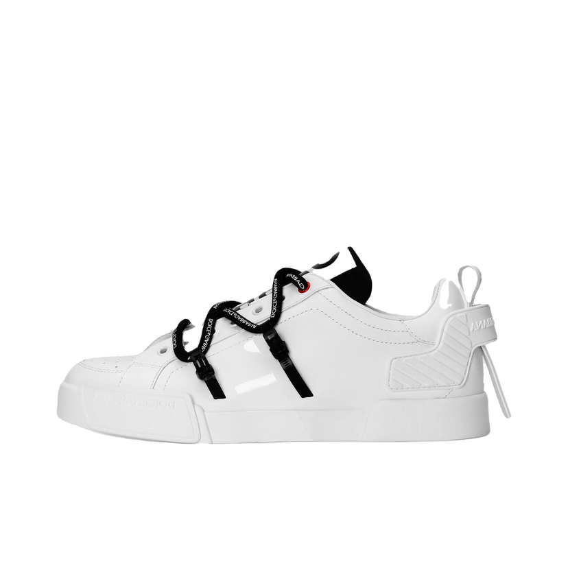 Tenisky a topánky Dolce & Gabbana Portofino Calfskin And Patent Leather Biela | CS2328AJ98689697