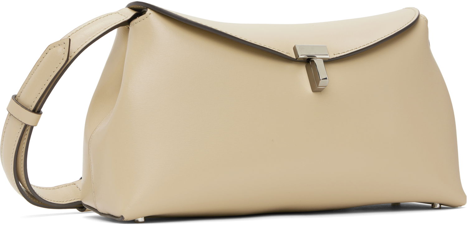 Taška cez rameno TOTEME Toteme T-Lock Leather Clutch Béžová | 234-WAL950-LE0025, 1