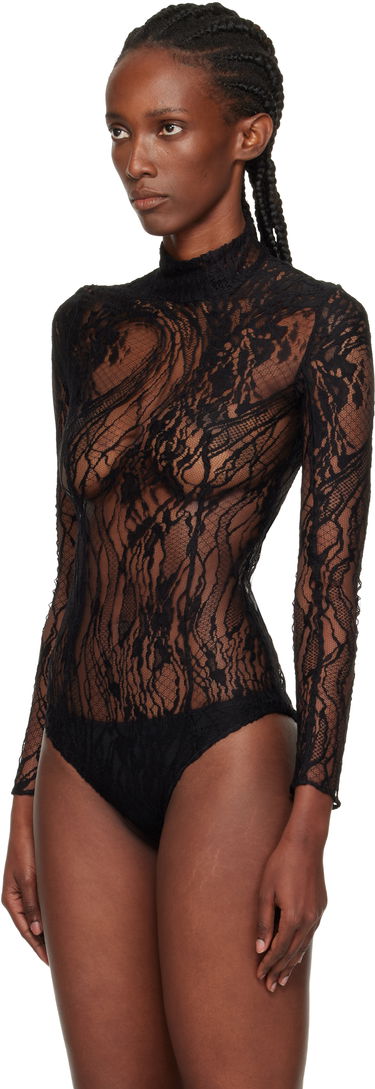 Body Balmain Balmain Long-Sleeved Lace Bodysuit Čierna | FF1BG515CG07, 3