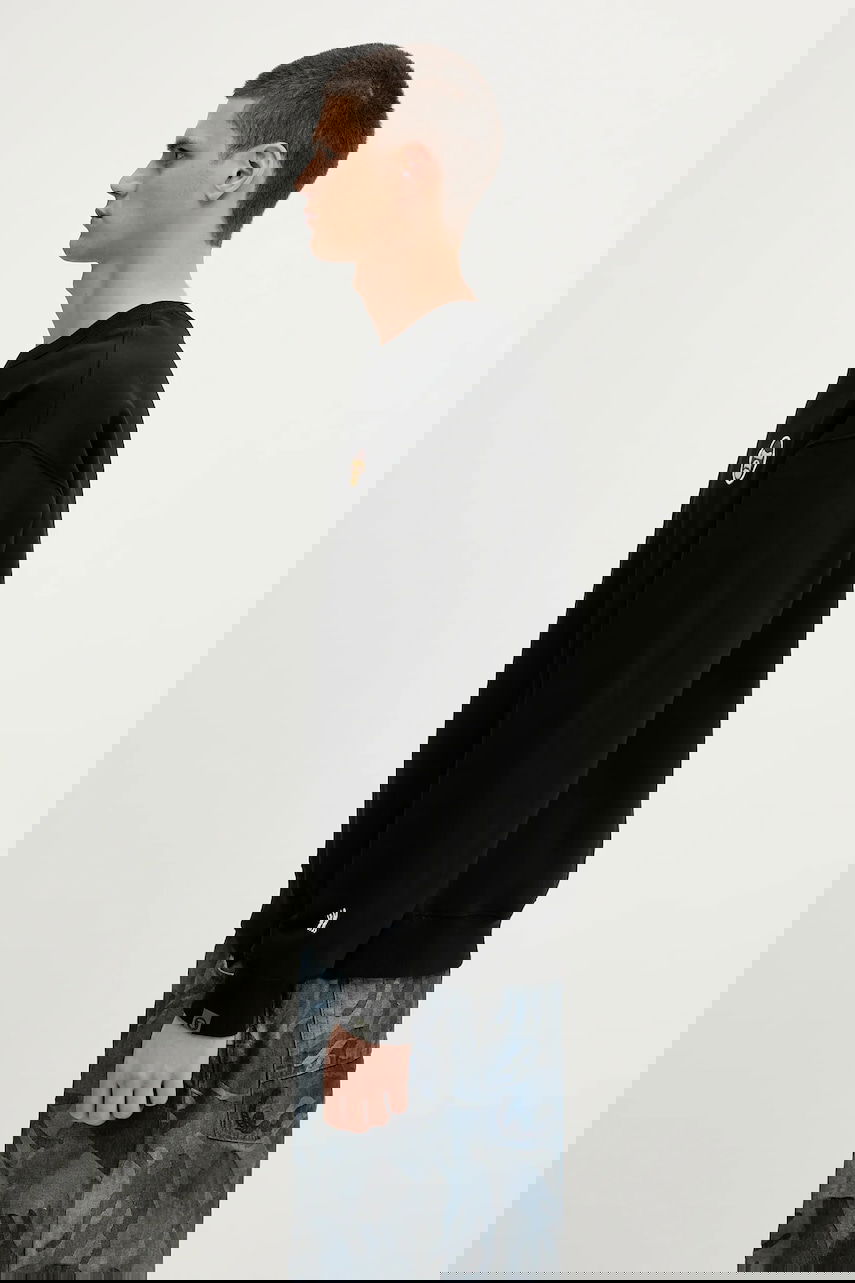 Mikina AAPE by A Bathing Ape Aaper Crew Neck Sweatshirt with graphic Čierna | AAPSWMB377XXN, 1