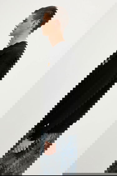 Mikina AAPE by A Bathing Ape Aaper Crew Neck Sweatshirt with graphic Čierna | AAPSWMB377XXN, 1