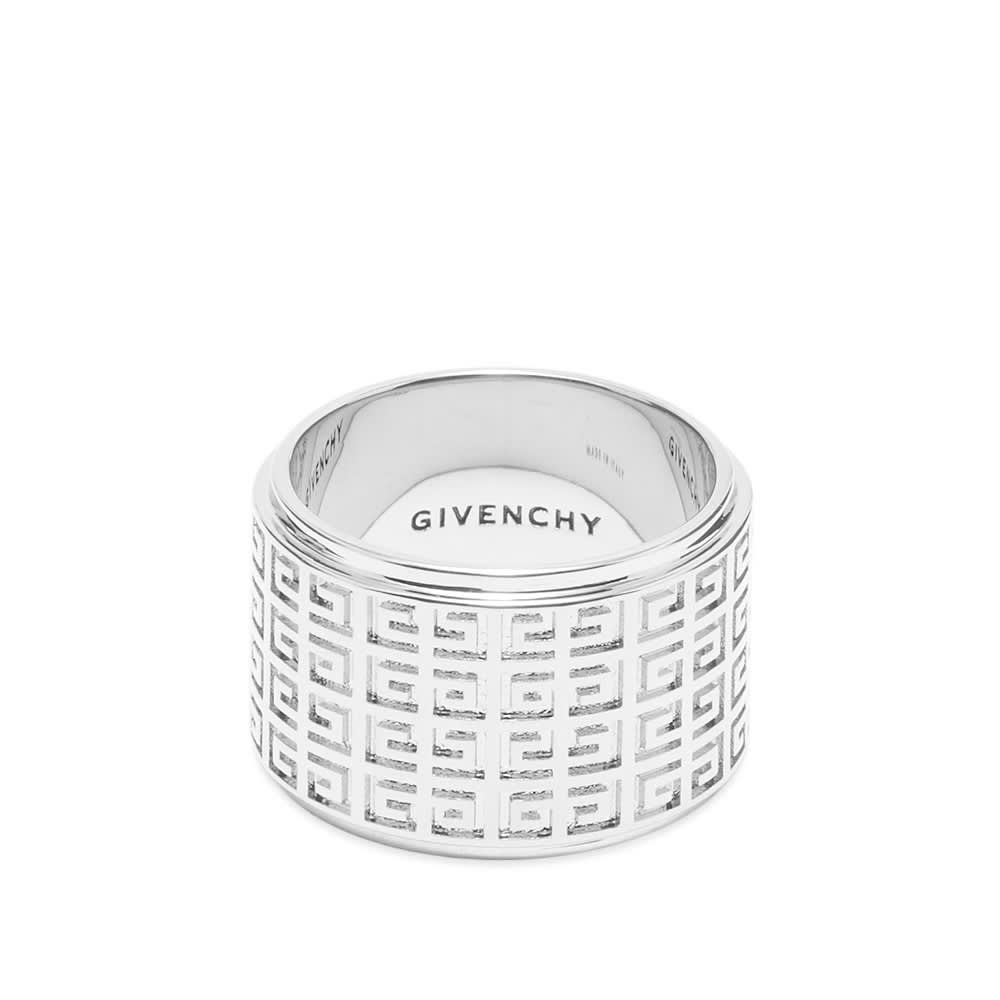 Prsteň Givenchy 4G Logo Engraved Ring Šedá | BN305NF003-040, 0