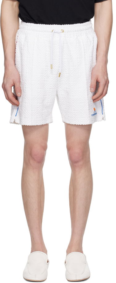 Šortky Casablanca Casablanca Monogram Jacquard Towelling Shorts Biela | MPF25-JTR-271-01, 0