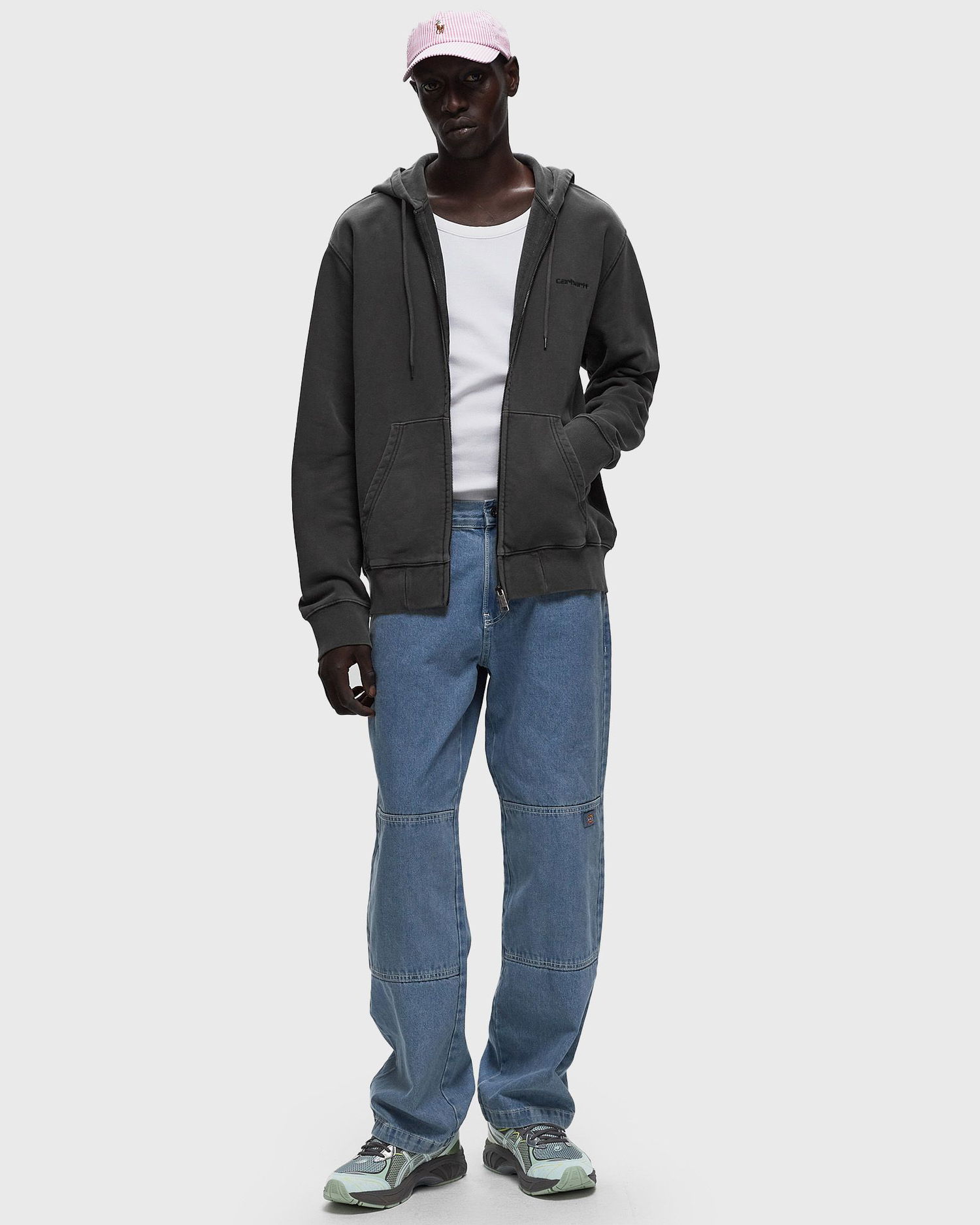 Mikina Carhartt WIP Hooded Duster Script Jacket Šedá | I033619-89.GD, 1
