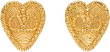 Náušnice Valentino Valentino Garavani Fil Perdu Heart Gold Earrings Metalická | 6W0J0Z54MET, 0