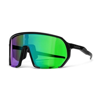 Horsefeathers Archie Bike Sunglasses Black/ Mirror Green AM219A