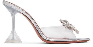 Doplnky Amina Muaddi Amina Muaddi Rosie Glass Slipper Heeled Sandals Metalická | ROSIE GLASS SLIPPER CL PVC, 0
