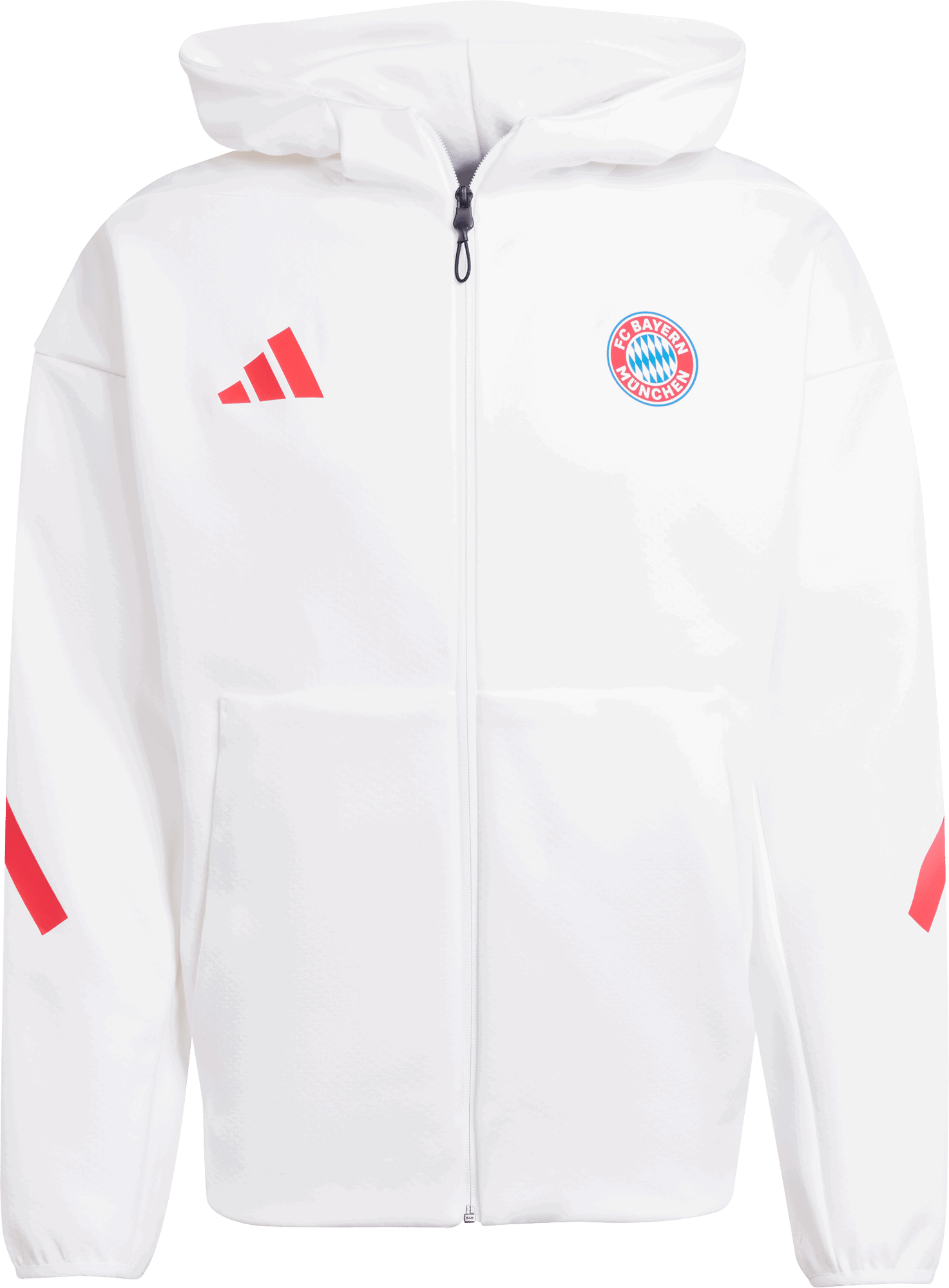 Mikina adidas Originals FC Bayern Munich Z.N.E. Anthem Full-Zip Hoodie Biela | jm9439, 0
