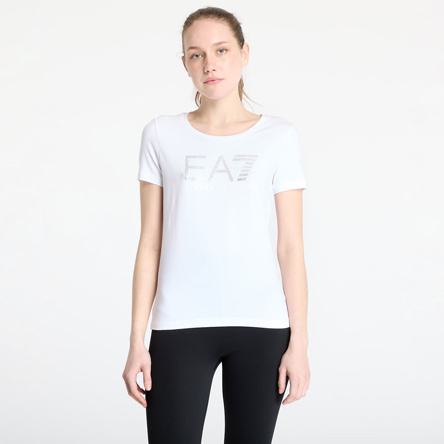 Tričko Emporio Armani EA7 Emporio Armani Train Logo Series T-Shirt Biela | 7W000094AF10373U0002, 0
