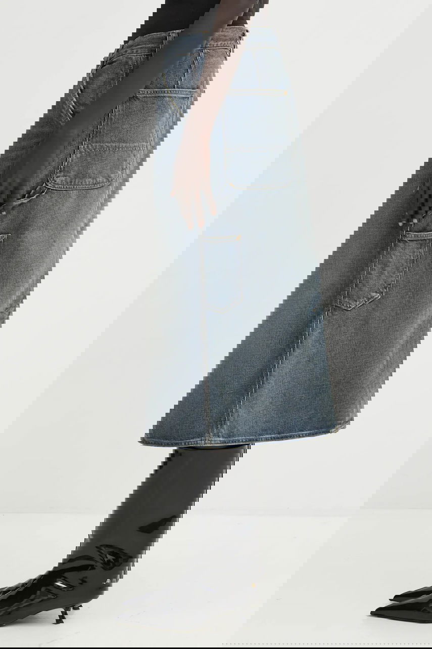 Sukňa Carhartt WIP Single Knee Denim Midi Skirt Modrá | I034224.014Q, 1