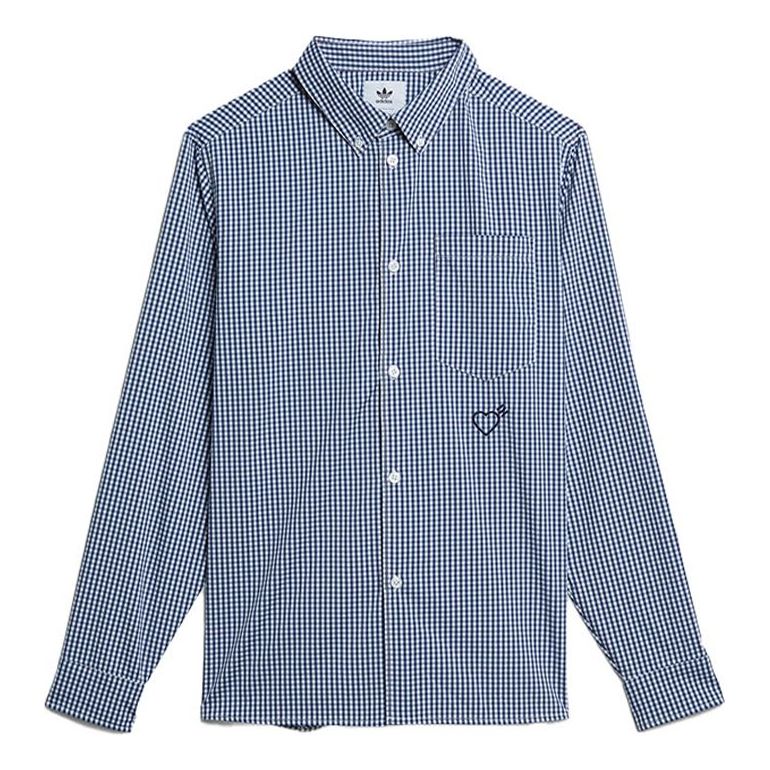 Košeľa adidas Originals HUMAN MADE Crossover Embroidered Shirt Modrá | GM4633, 0