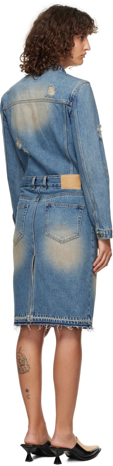 Šaty We11done We11done Washed Denim Midi Dress Modrá | WD-DO3-24-304-W-BL, 2