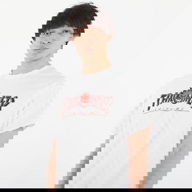 Tričko Thrasher Thrasher x Spitfire Big Head Outline T-Shirt Biela | 145831, 1