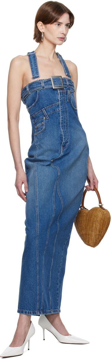 Šaty Jean Paul Gaultier Jean Paul Gaultier 'The Overall' Denim Maxi Dress Modrá | 25/33-F-RO303-D013-57, 3