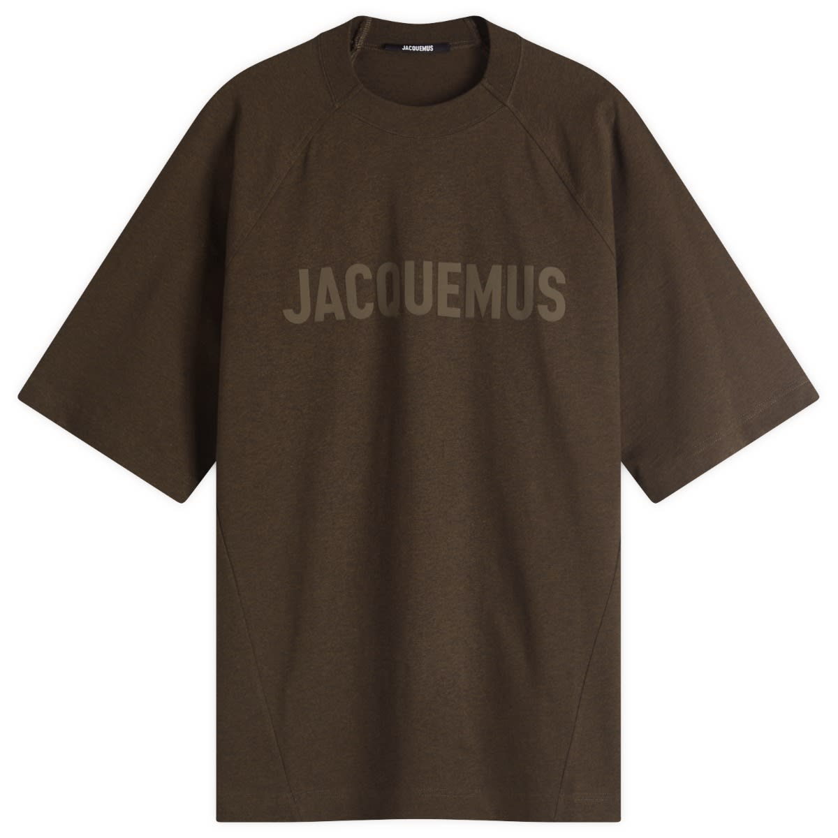 Tričko Jacquemus Jacquemus Typo Chest Logo T-Shirt, Size Large Hnedá | 24H245JS212-2011-080, 0