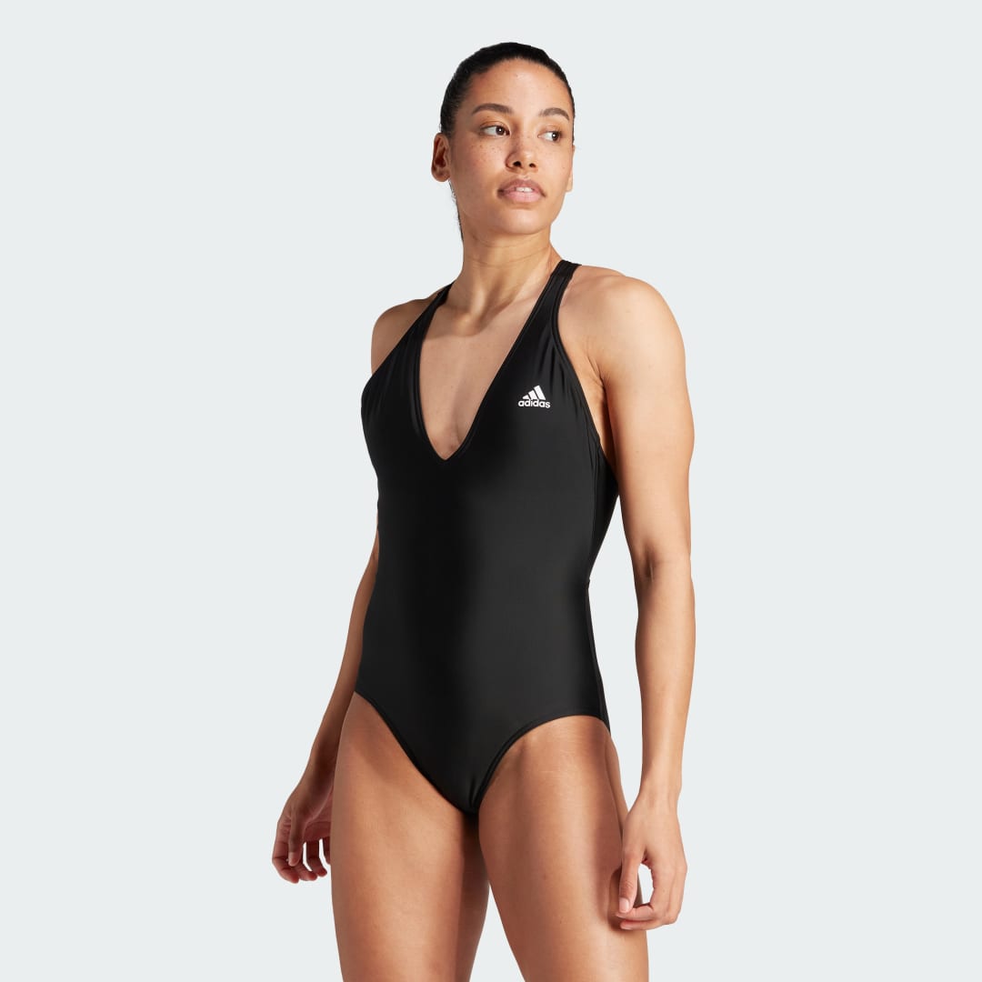 Plavky adidas Originals 3-Stripes Swimsuit Čierna | IB7705, 0